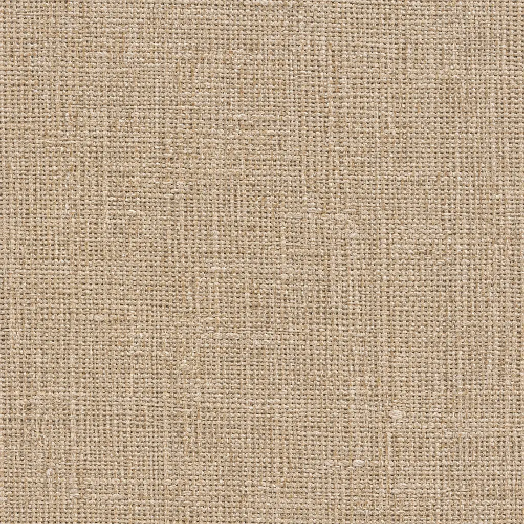 Coarse natural linen weave with subtle wear under even overhead studio light